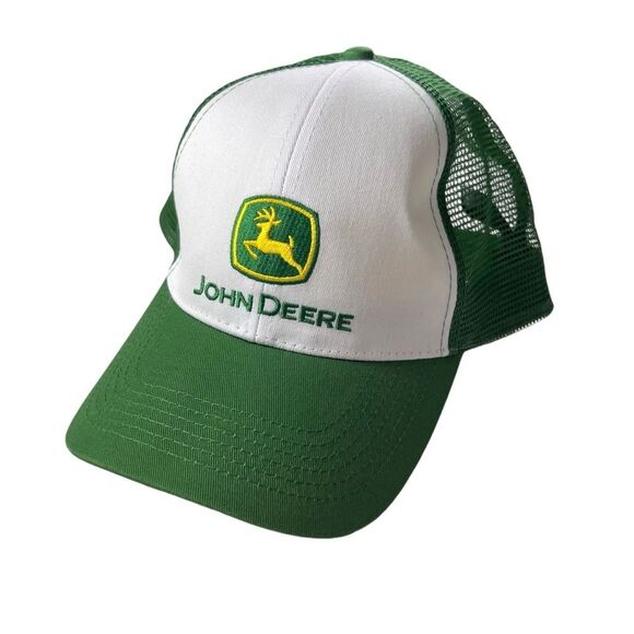 New 2018 John Deere Mesh SnapBack Hat Embroidered Logo Farmer Farm County Fair - Picture 1 of 7